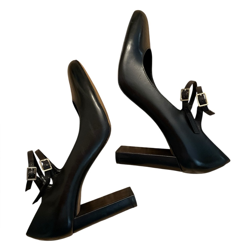 Vince Camuto Black Double-Strap Mary Jane Pumps - Picture 7 of 16